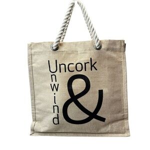 Wine Bottle Shopping Bag Uncork & Unwind